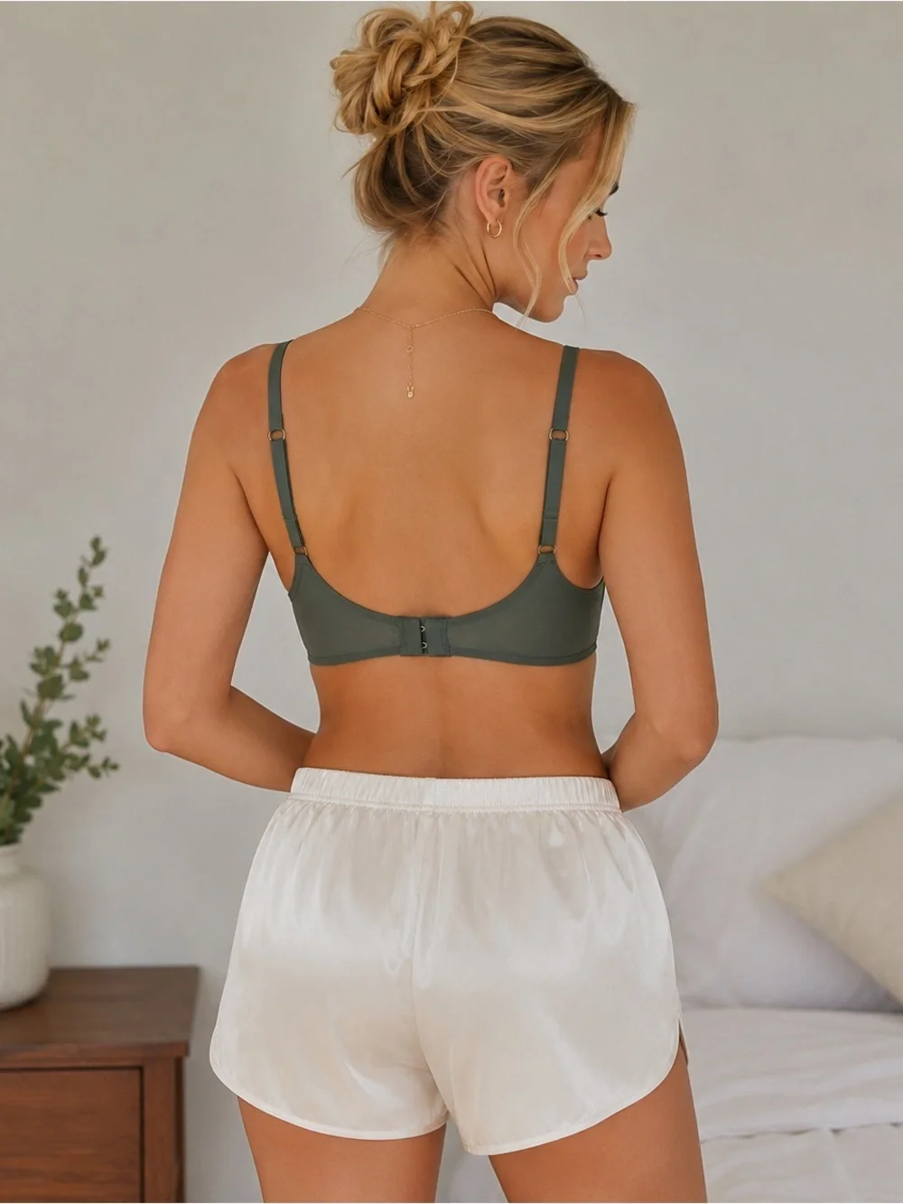 NWT SMOOTHEZ by Aerie Unlined Mesh Full Coverage Underwire Bra Green Size 34D - Picture 7 of 14